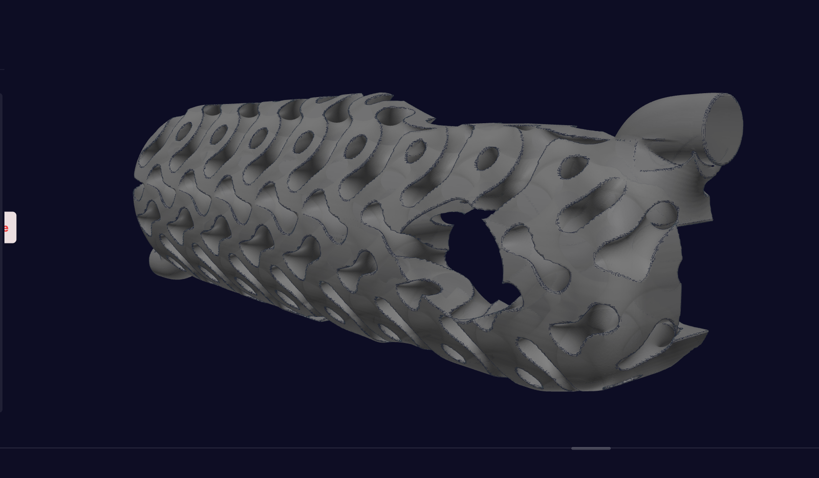 A TPMS lattice cooling channel network generated by the Process agent — an organic, interconnected structure that can only be manufactured additively as a 3D-printed steel insert.